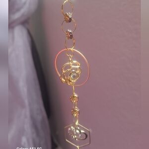 Gold Rose Handmade Suncatcher